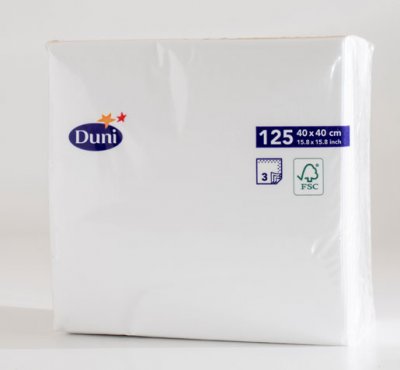 Servetter 3-Lager 40x40cm Vit