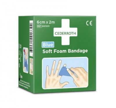 Soft Foam Bandage Blå 6cm*2m