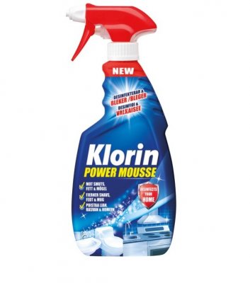 Klorin, spray, power, mousse