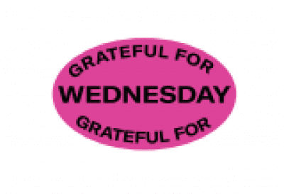 Mahalo Stickers Oval 33x20mm matt Wednesday